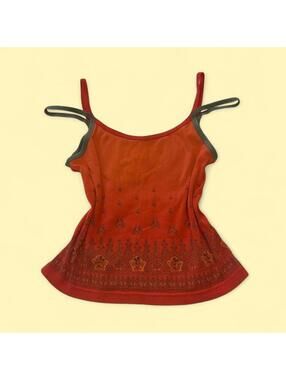 Mickey Unlimited Women's Orange and Red Vests-tanks-cami